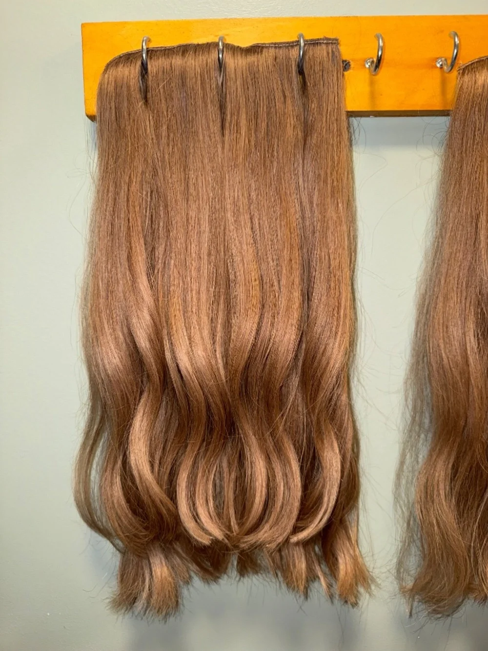 Bellami lace weft maxima 7 piece extensions ~14 inch ash brown